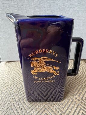 Vintage Burberrys of London Scotch Whiskey Cobalt Blue Ceramic Buchan